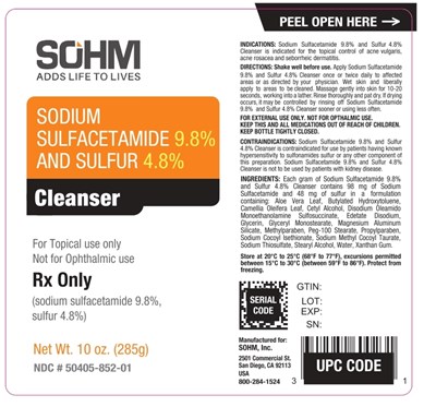 Label-285g (Sohm Ss9 4 Cleanser 10oz Label V1 Page 0001)